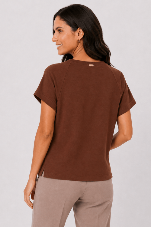 Blusa brisa carioca chocolate.